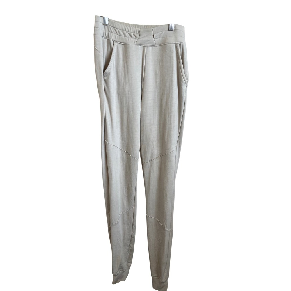 Ibex Merino Wool Joggers Beige Tapered Athletic Sweatpants Small